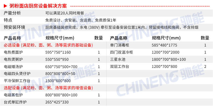 粥粉面汤粉面粥店设备清单